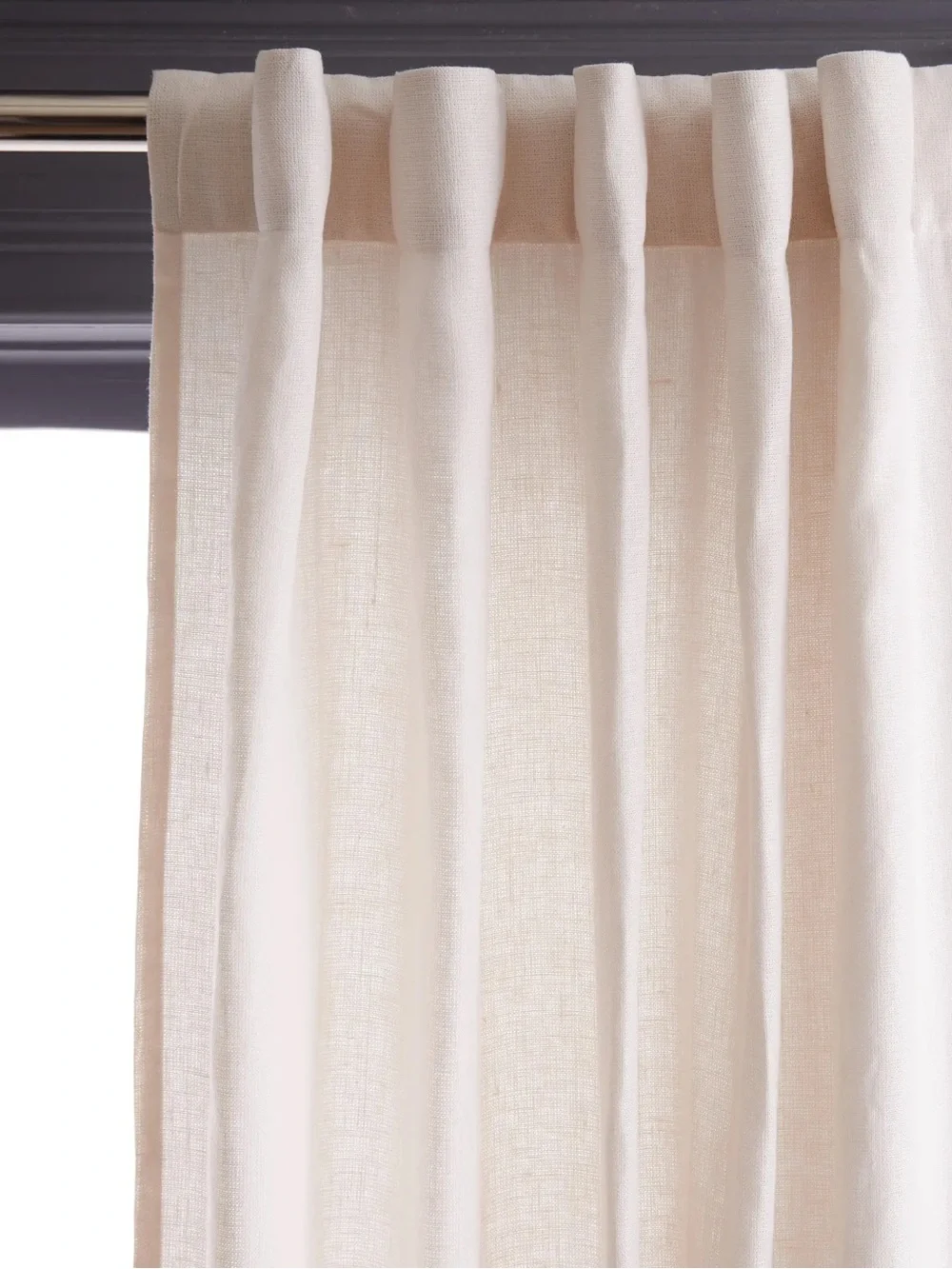 NWOT QUINCE Set Of 2 48x96 Heavyweight European Linen Curtains Sand 8328